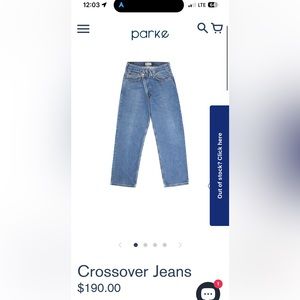 BRAND NEW PARKE CROSSOVER JEANS